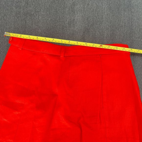 J. Crew Orange Belted Mini Skirt, Size 6 - Picture 5 of 6